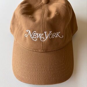 Tan New York Embroidered Cap